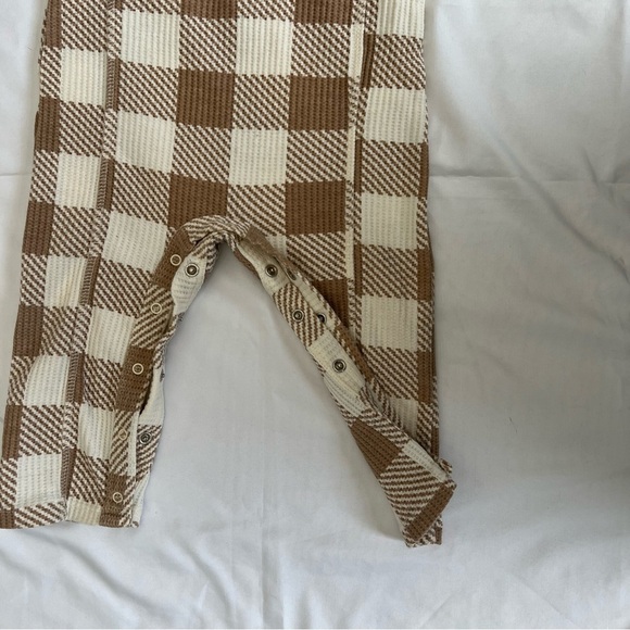 Grayson Collective Brown and White Checkered Kids One Piece Size 18 Months - Picture 5 of 13